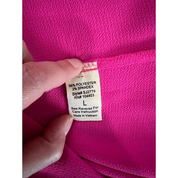 NWT Sweet Wanderer High Neck Sleevless Top in Fuchsia, Size Large - Picture 6 of 8